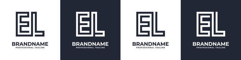 semplice EL monogramma logo, adatto per qualunque attività commerciale con EL o Le iniziale. vettore