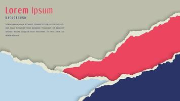 impostato strati astratto carta strappato telaio modello design vettore