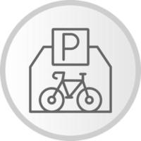 bicicletta parcheggio vettore icona