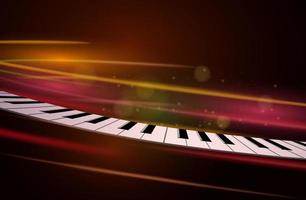 pianoforte tastiera sfondo curvo musica vettore