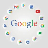 Google applicazioni collezione di tutti Google applicazione gratuito vettore Scarica