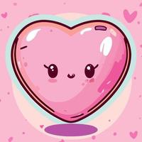 san valentino giorno carino cuore illustrazione cuore kawaii chibi vettore disegno stile cuore cartone animato San Valentino giorno