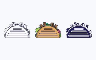 messicano Maiale Sandwich icona vettore