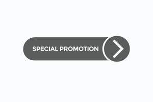 speciale promozione pulsante vectors.sign etichetta discorso bolla speciale promozione vettore