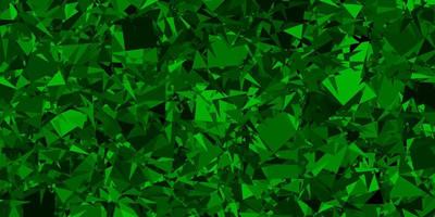 trama vettoriale verde scuro con triangoli casuali.