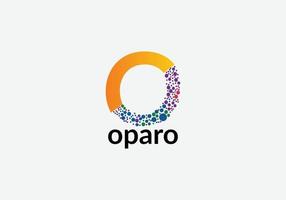 oparo astratto o lettera moderno geometrico logo design modello vettore