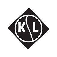 kl lettera logo design.kl creativo iniziale kl lettera logo design . kl creativo iniziali lettera logo concetto. kl lettera design. vettore