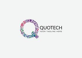 quotech astratto q iniziale moderno lettera logo design vettore