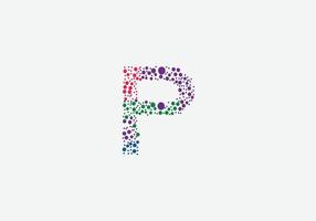 astratto p lettera moderno minimalista segni di lettere logo design vettore