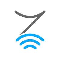 iniziale z Wi-Fi logo vettore