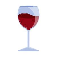 vino bicchiere isolato icona vettore