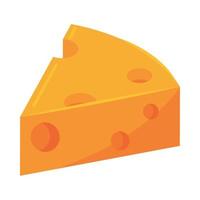 isometrico fetta formaggio vettore