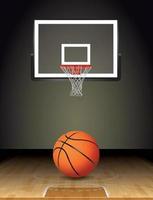 pallacanestro Tribunale palla e cerchio illustrazione vettore