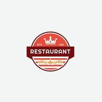 Vintage ▾ ristorante logo illustrazione design modello icona vettore