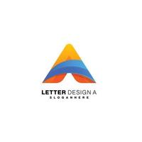 lettera un' design logo colorato grafico vettore