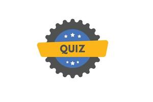 quiz testo pulsante. quiz cartello icona etichetta etichetta ragnatela pulsanti vettore