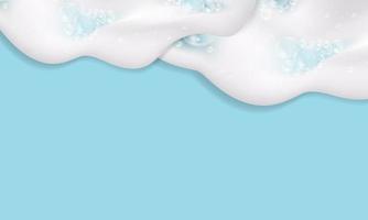bagno schiuma isolato su un' blu sfondo. shampoo bolle texture.shampoo e bagno schiuma vettore illustrazione.