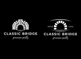 classico ponte logo design vettore