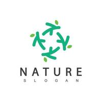 astratto natura logo design modello vettore