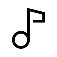 musica Nota icona linea isolato su bianca sfondo. nero piatto magro icona su moderno schema stile. lineare simbolo e modificabile ictus. semplice e pixel Perfetto ictus vettore illustrazione.