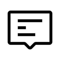 informazione Messaggio icona linea isolato su bianca sfondo. nero piatto magro icona su moderno schema stile. lineare simbolo e modificabile ictus. semplice e pixel Perfetto ictus vettore illustrazione.
