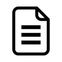 documento file icona linea isolato su bianca sfondo. nero piatto magro icona su moderno schema stile. lineare simbolo e modificabile ictus. semplice e pixel Perfetto ictus vettore illustrazione.