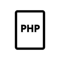 php file icona linea isolato su bianca sfondo. nero piatto magro icona su moderno schema stile. lineare simbolo e modificabile ictus. semplice e pixel Perfetto ictus vettore illustrazione.