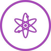 unico atomo vettore glifo icona