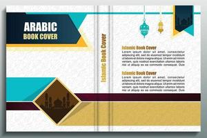 Arabo islamico stile libro copertina design vettore