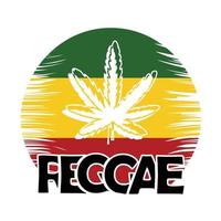 reggae colore sfondo composizione canapa vettore