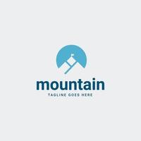 montagna logo design vettore gratuito