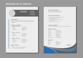 Doppio pagine professionale creativo CV o curriculum vitae modello design per un' creativo persona su bianca sfondo vettore