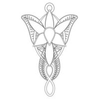 evenstar collana. gioielleria. vettore illustrazione