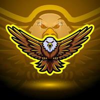 aquila mascotte sport esport logo design vettore