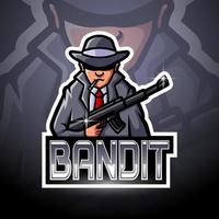 mafia esport logo mascotte design vettore