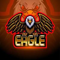 aquila mascotte sport esport logo design vettore