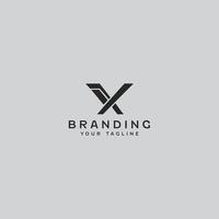 lettera X logo design modello vettore