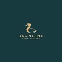 creativo anatra logo design modello vettore