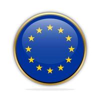 pulsante bandiera design modello europeo unione vettore