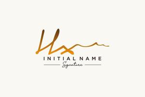 iniziale hx firma logo modello vettore. mano disegnato calligrafia lettering vettore illustrazione.