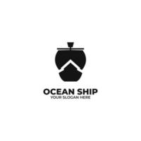 nave o barca a vela per marino azienda marca logo design vettore modello illustrazione