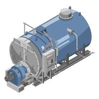 industriale caldaia fabbrica caldo Pericolo macchina isometrico macchinari concetto cartone animato vettore isolato illustrazione