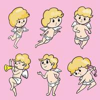 il Cupido cartone animato stile per amore o San Valentino concetto. vettore