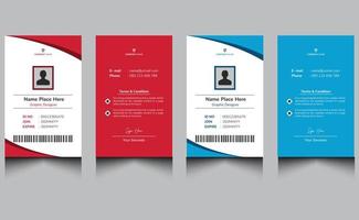 astratto moderno professionale azienda ufficio creativo aziendale dipendente identità id carta modello design vettore