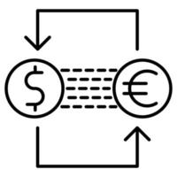 moneta scambio icona, adatto per un' largo gamma di digitale creativo progetti. vettore