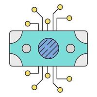 digitale i soldi icona, adatto per un' largo gamma di digitale creativo progetti. vettore