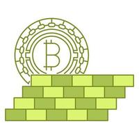 bitcoin protezione icona, adatto per un' largo gamma di digitale creativo progetti. vettore