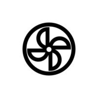 schema icona. elica emblema. isolato su bianca. vettore illustrazione