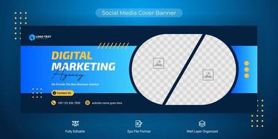 modello di post banner copertina social media marketing aziendale creativo vettore