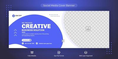 modello di post banner copertina social media marketing aziendale creativo vettore